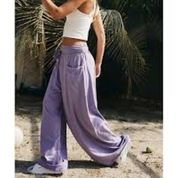 059 Free People Movement Hot Shot Sport Pants NWOT Lavender NWOT Size Large - Picture 3 of 7